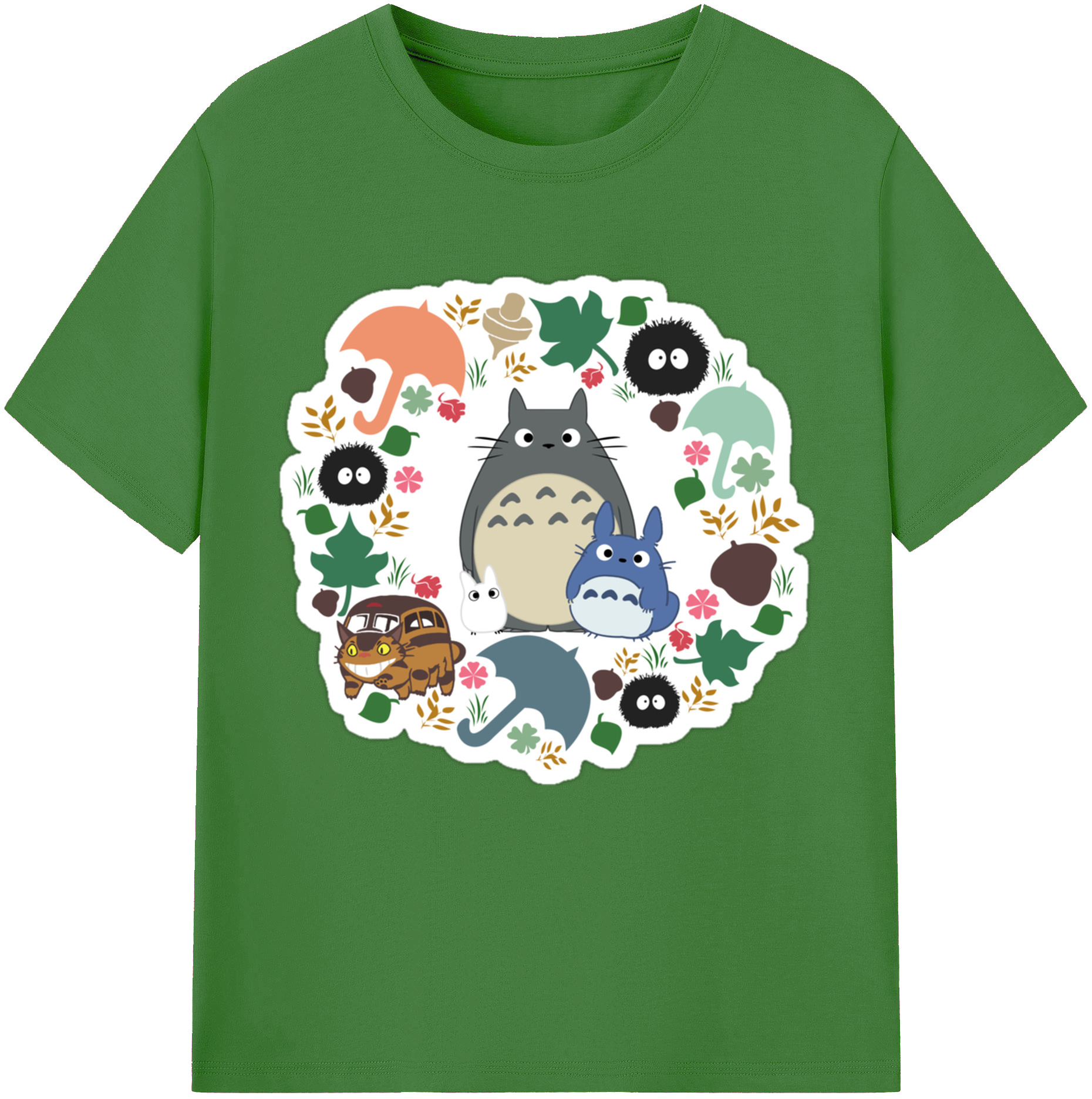 （画像用） となりのトトロ 草壁メイ 草壁サツキ My Neighbor Totoro Satsuki Kusakabe Mei Kusakabe レディースカジュアルプリントTシャツ（綿100％）